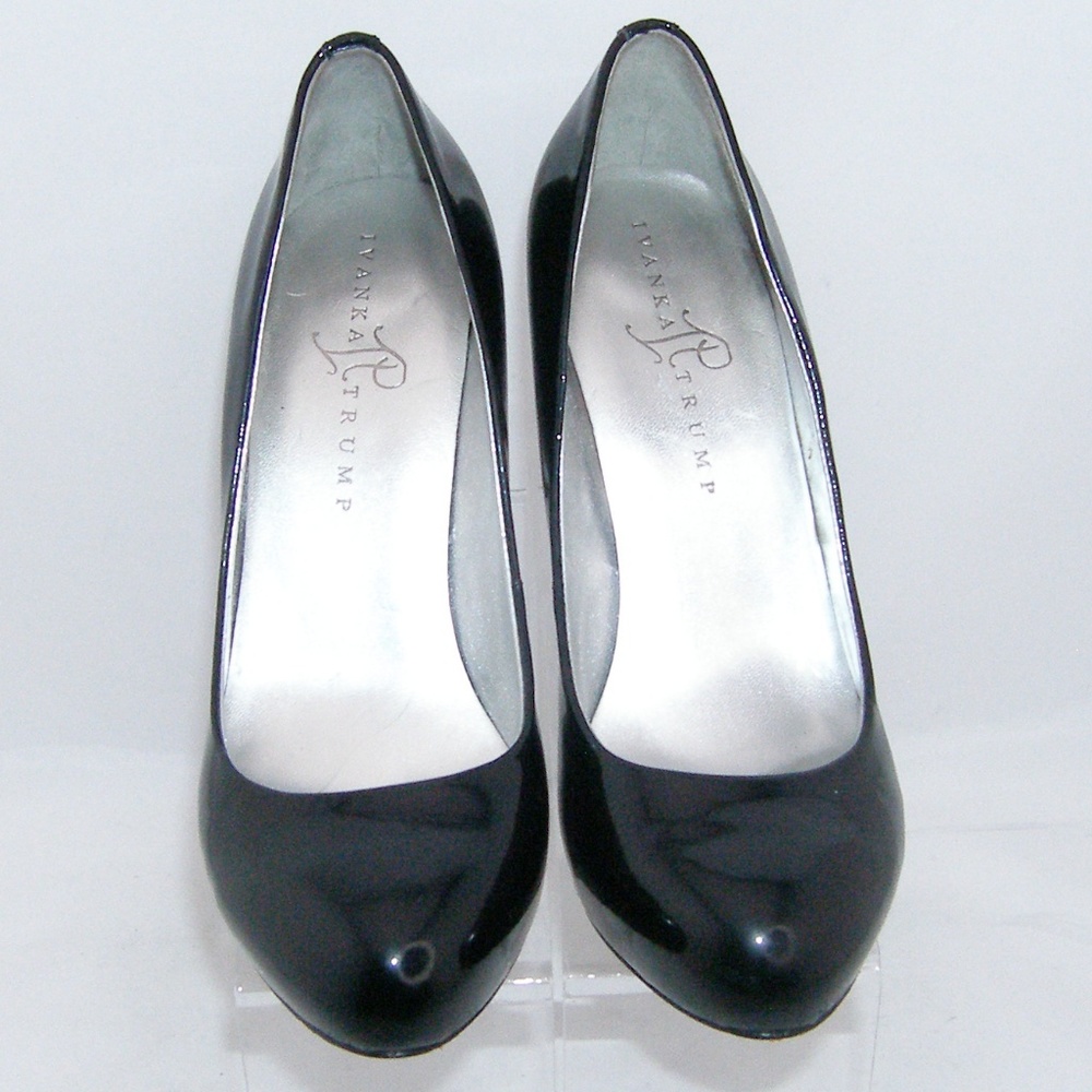 Ivanka Trump 'Pinkish' black patent heel pump 7.5M - Picture 8 of 8